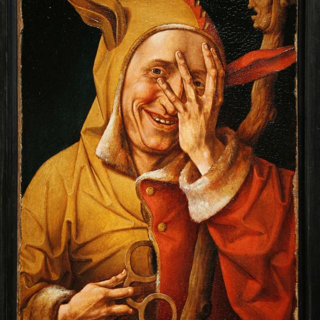 Cassel _ musée de Flandre _ portrait de fou regardant à travers ses doigts © Frédérik Astier