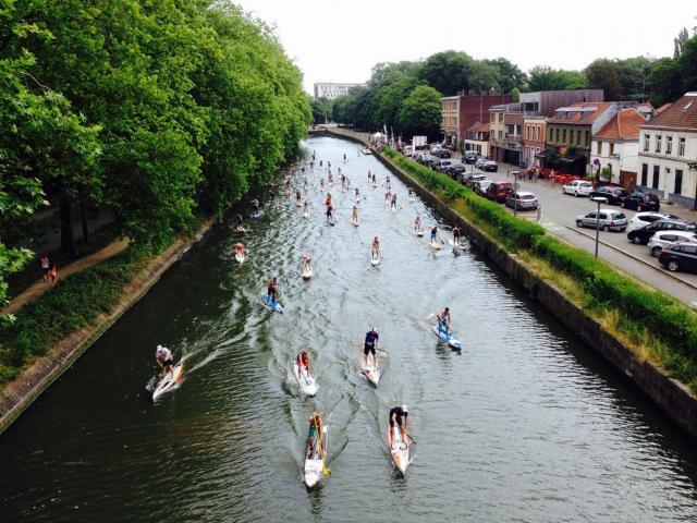 Lille, Stand Up Paddle sur la Deûle ©le Grand Huit Jb Degandt